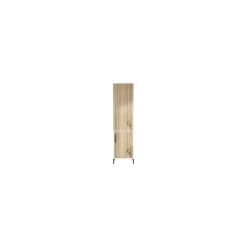 Armadio legno scuro e bianco salvaspazio 45x173h cm - Ramil