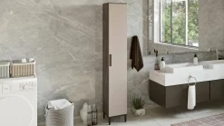 Armadio marrone e antracite slim 29x183h cm - Eusebe