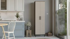 Armadio marrone e grigio salvaspazio 50x183h cm - Albizia