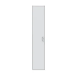 Armadio Multiuso 1 Anta Bianco 2 Ripiani Apertura Battente 41x206h cm, Un'anta - Crucoli