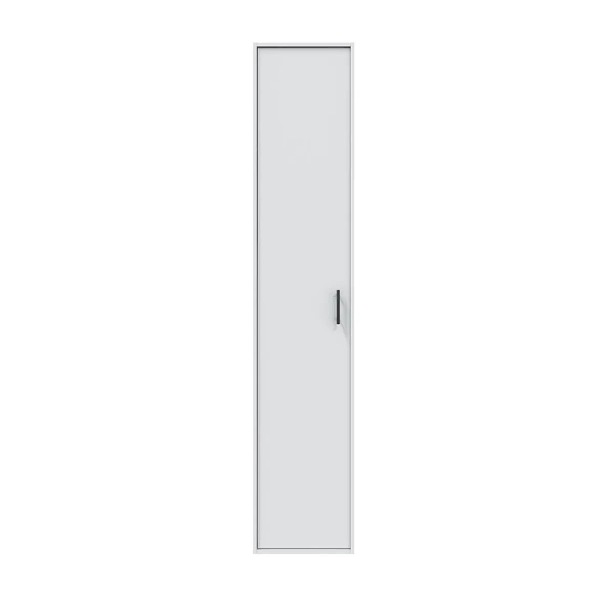 Armadio Multiuso 1 Anta Bianco 2 Ripiani Apertura Battente 41x206h cm, Un'anta - Crucoli