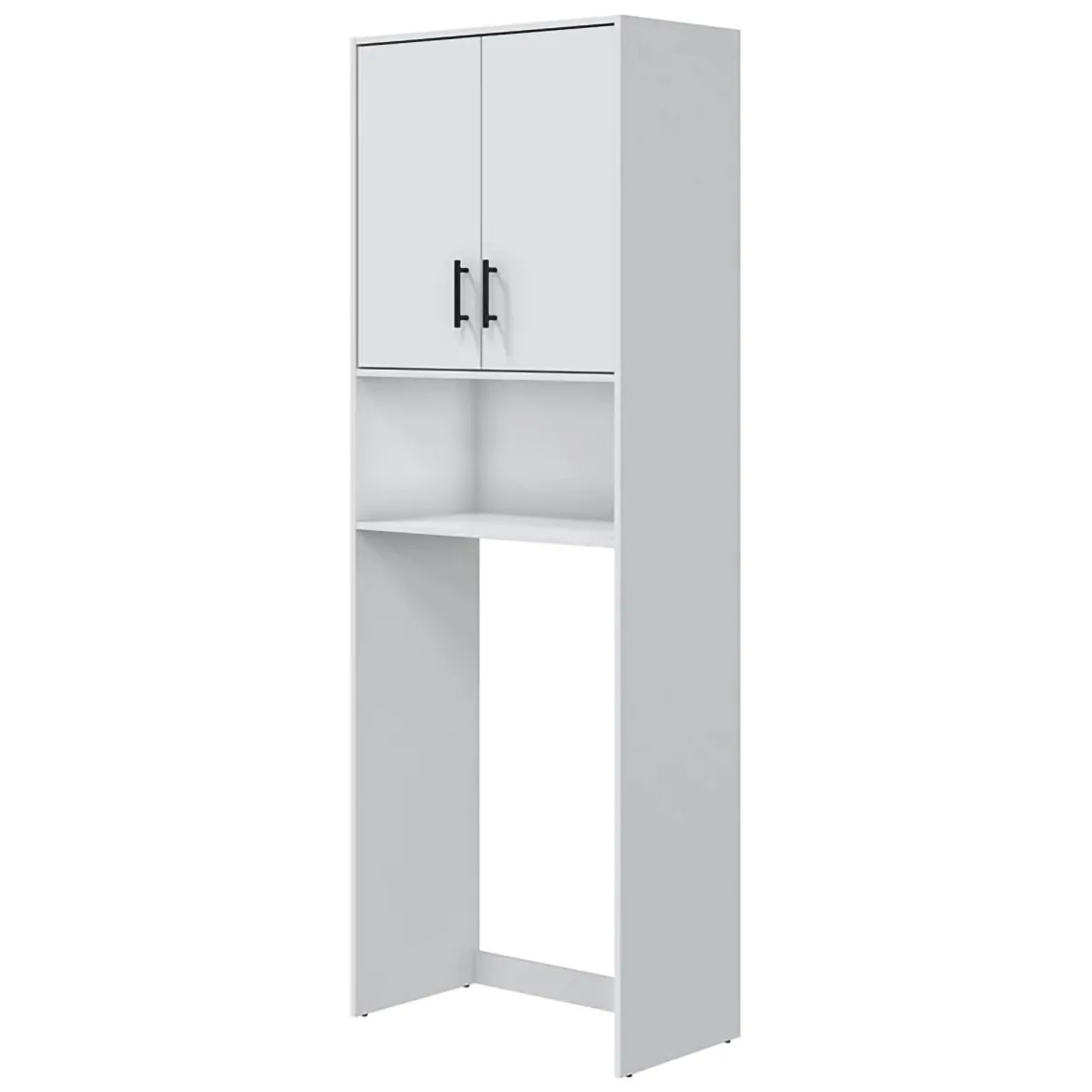 Armadio Multiuso 2 Ante Bianco 3 Ripiani Apertura Battente 73x206h cm, 2 Ante - Delebio