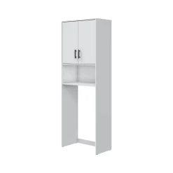 Armadio Multiuso 2 Ante Bianco 3 Ripiani Apertura Battente 73x206h cm, 2 Ante - Delebio