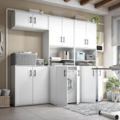 Armadio Multiuso 2 Ante Bianco 3 Ripiani Apertura Battente 73x206h cm, 2 Ante - Delebio