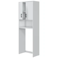 Armadio Multiuso 2 Ante Bianco 3 Ripiani Apertura Battente 73x206h cm, 2 Ante - Delebio