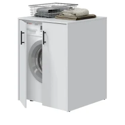 Armadio Multiuso 2 Ante Bianco Lucido 4 Ripiani Cassetti 78x115.5h cm, 5 Vani - Montale