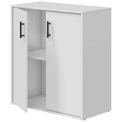 Armadio Multiuso 2 Ante Bianco un Ripiano Apertura Battente 80x88h cm, 2 Ante - Senorbi