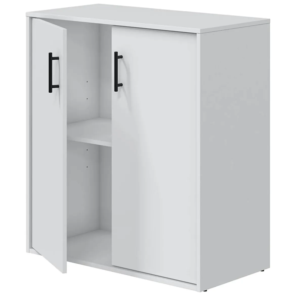 Armadio Multiuso 2 Ante Bianco un Ripiano Apertura Battente 80x88h cm, 2 Ante - Senorbi
