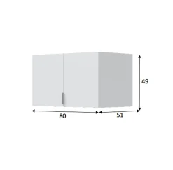 Armadio Multiuso 2 Ante Bianco un Ripiano Apertura Battente 80x49h cm, 2 Ante - Carre