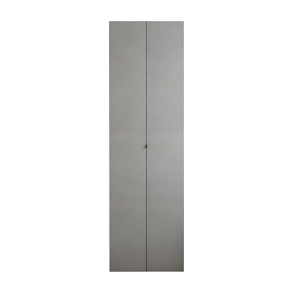 Armadio Multiuso 2 Ante Grigio Cemento 10 Ripiani Apertura Maniglia 63x212h cm, 2 Ante - Ruggiero