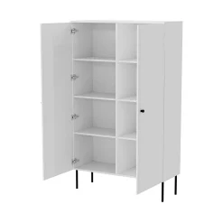Armadio multiuso 2 ante Sedilo, 100x39 h166 cm, Bianco