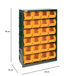 Armadio multiuso Dandreoll, Nero e Giallo, 64x26h95 cm