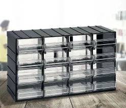 Armadio multiuso Darrigon, Antracite, 16 cassetti