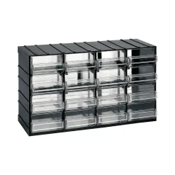 Armadio multiuso Darrigon, Antracite, 16 cassetti