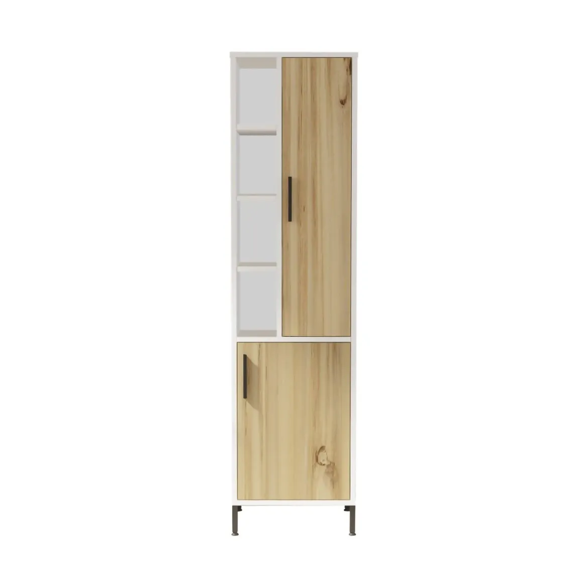 Armadio noce e bianco salvaspazio 45x173h cm - Jongdari