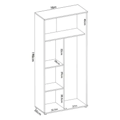 Armadio rovere 2 ante 78x190h cm - Arna