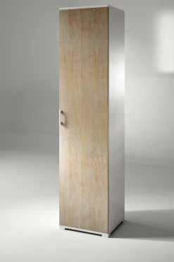 Armadio rovere e bianco stretto 45x195h cm - Aloise