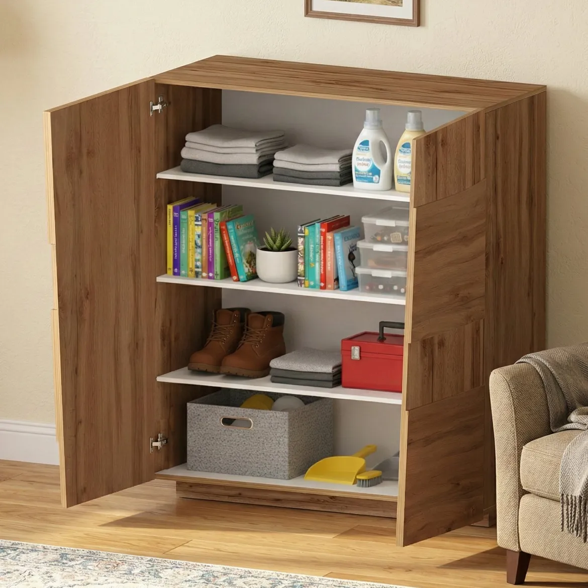Armadio rovere multiuso 120x126h cm - Aulla