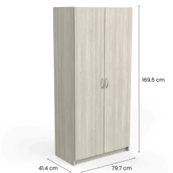 Armadio rovere salvaspazio 79x169h cm - Zadok