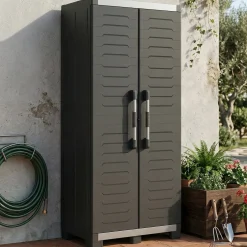 Armadio terrazzo 2 ante nero 89x188h cm - Brandon