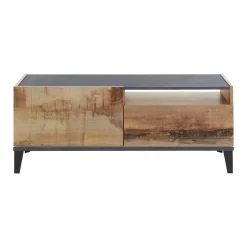 Base TV acero e ardesia 120x40x47h cm in legno - Atris