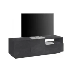 Base TV ardesia 150x43x46h cm 2 ante e 1 cassetto - Aiace