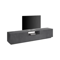 Base TV ardesia 220x43x46h cm 4 ante e 1 cassetto - Azzurras