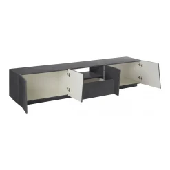 Base TV ardesia 220x43x46h cm 4 ante e 1 cassetto - Azzurras