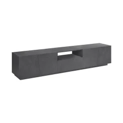 Base TV ardesia 220x43x46h cm 4 ante e 1 cassetto - Azzurras
