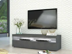 Base TV ardesia 130x45x36h cm in legno - Gianna