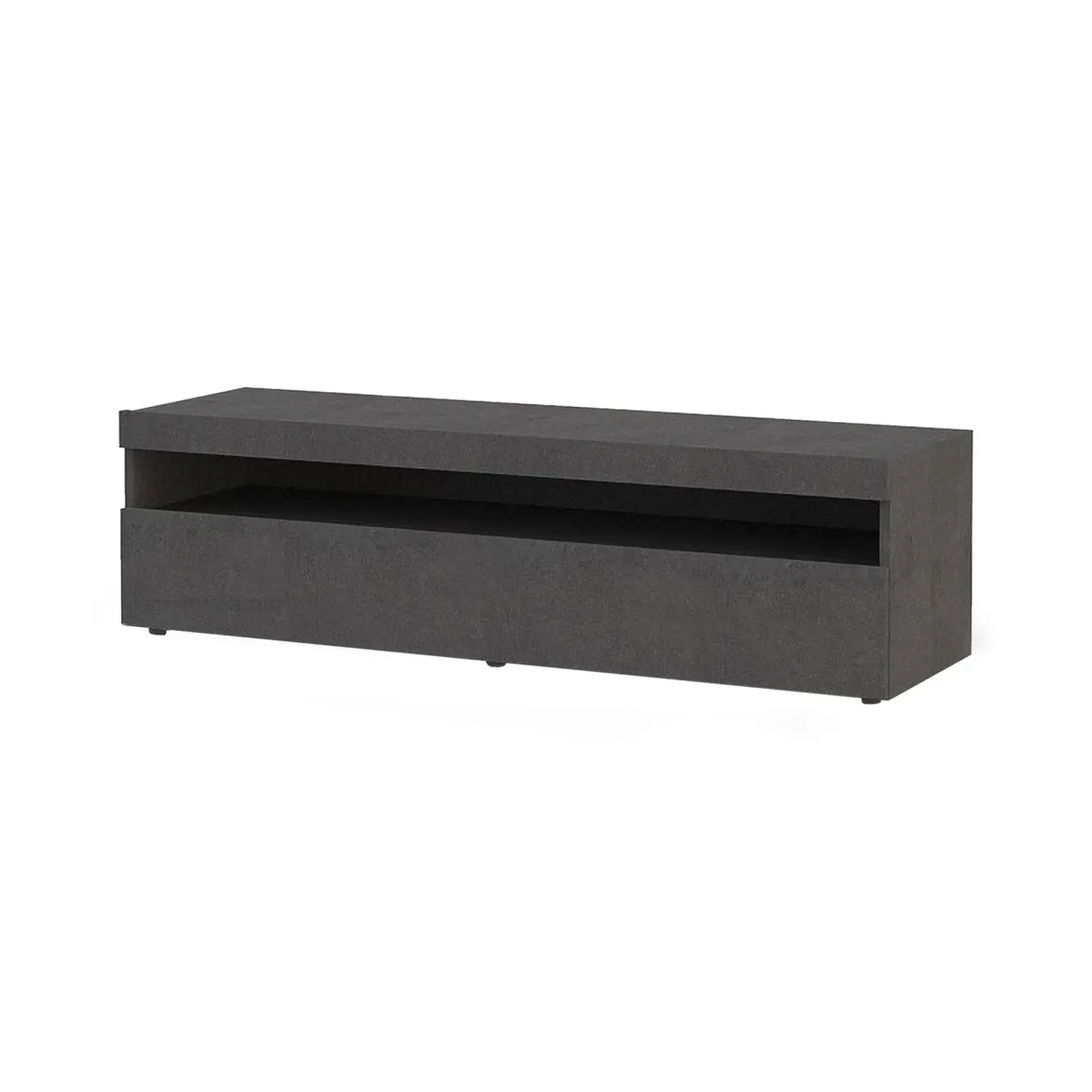 Base TV ardesia 130x45x36h cm in legno - Gianna