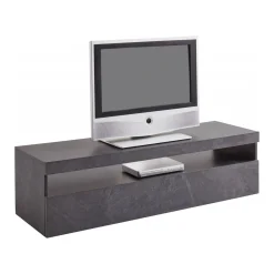Base TV ardesia 130x45x36h cm in legno - Gianna