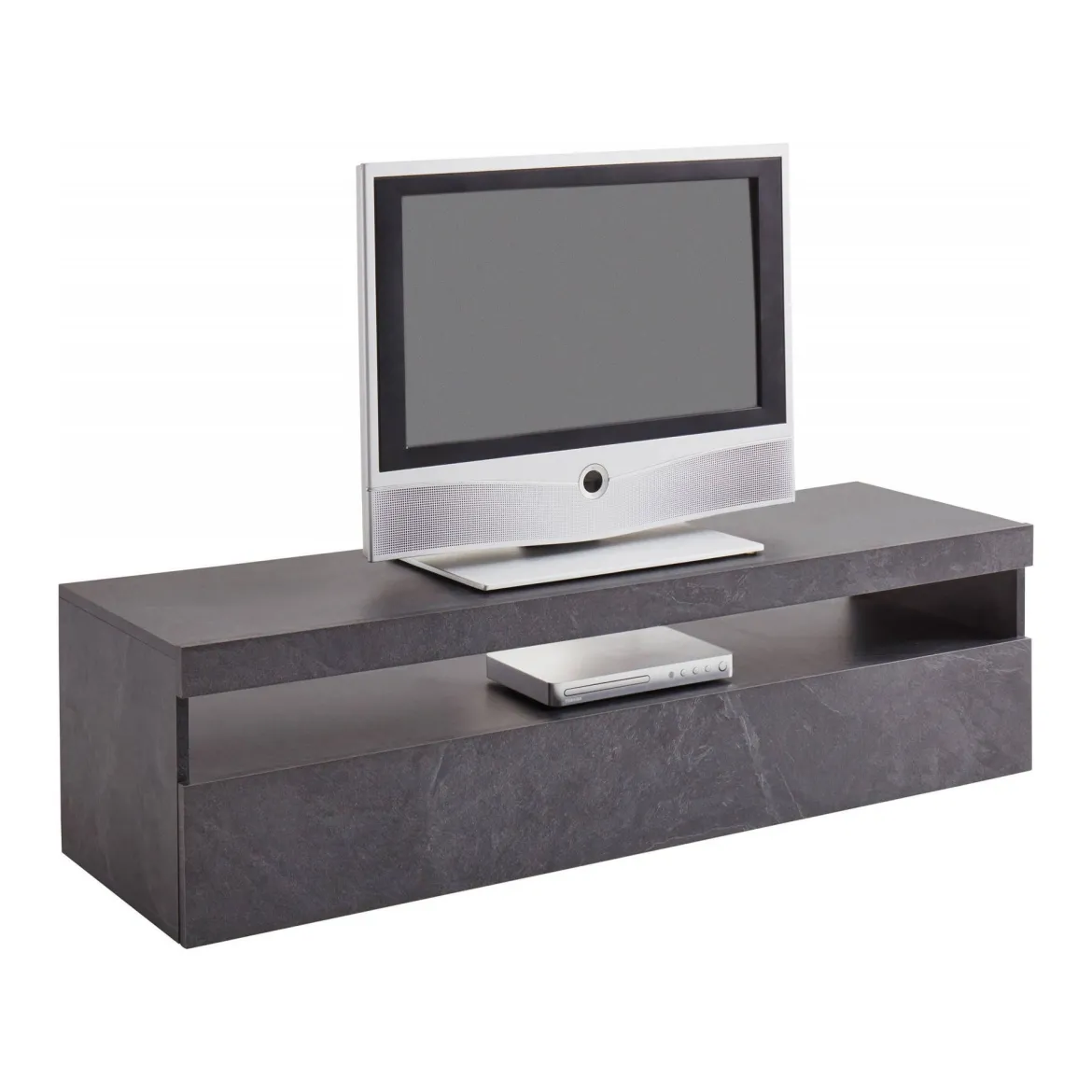 Base TV ardesia 130x45x36h cm in legno - Gianna