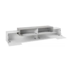 Base TV bianco lucido,cemento 240x45x52h cm 3 ante - Tiche