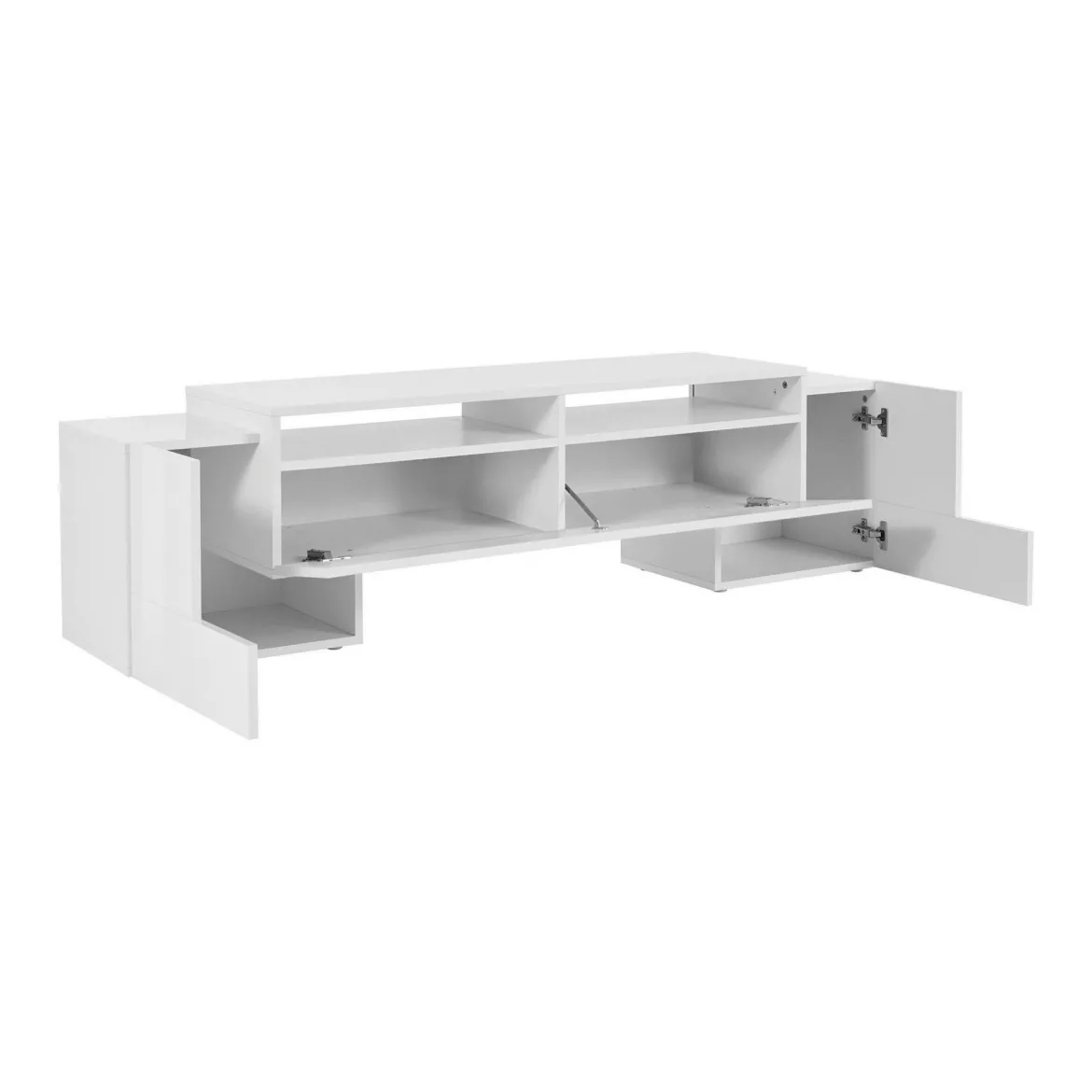 Base TV bianco lucido 170x45x45h cm 3 ante - Abele