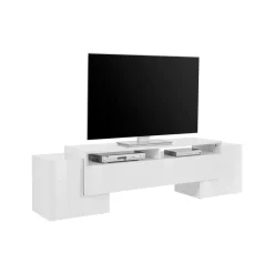 Base TV bianco lucido 170x45x45h cm 3 ante - Abele