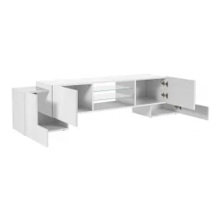 Base TV bianco lucido 190x45x45h cm 4 ante - Arancione