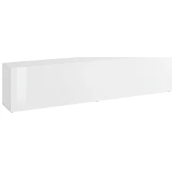 Base TV bianco lucido 180x30x40h cm in legno - Alakazam