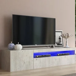 Base TV cemento 150x40x37h cm 2 ante - Ardy