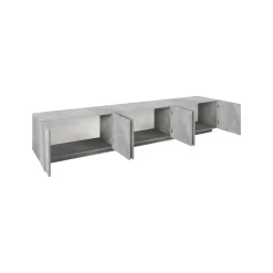 Base TV cemento 244x44x46h cm 6 ante e 1 cassetto - Aemilor