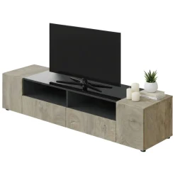 Base TV rovere 138x42x36h cm 4 ante - Ebe
