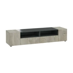 Base TV rovere 138x42x36h cm 4 ante - Ebe