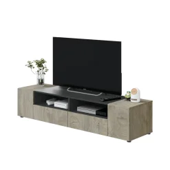 Base TV rovere 138x42x36h cm 4 ante - Ebe