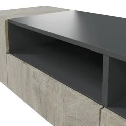 Base TV rovere 138x42x36h cm 4 ante - Ebe