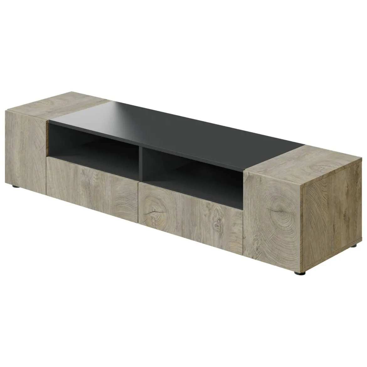 Base TV rovere 138x42x36h cm 4 ante - Ebe