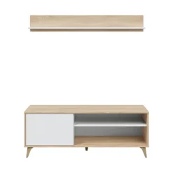 Base TV rovere 135x40x50h cm in legno - Amerino