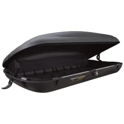 Baule Auto Nero Finitura Effetto Carbonio Capacità 350 l, 75 kg, Apertura a Ribalta Made in Italy - Chivin