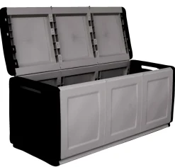 Baule da esterno grande 138x53x57h cm grigio chiaro e nero - Achse