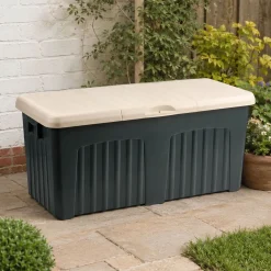 Baule da esterno impermeabile 57x125x56h cm verde - Asco