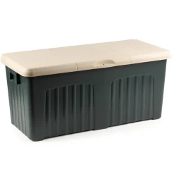 Baule da esterno resistente 57x125x56h cm grigio - Asco
